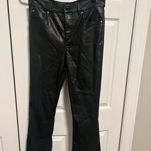 Ann Taylor Pleather Boot Crop Pant